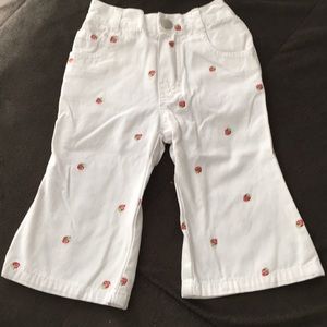 Baby girl summer white trousers 12 months.